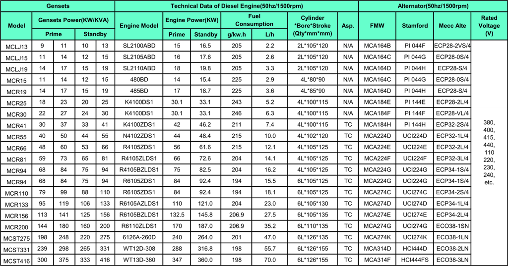 generating set ricardo 